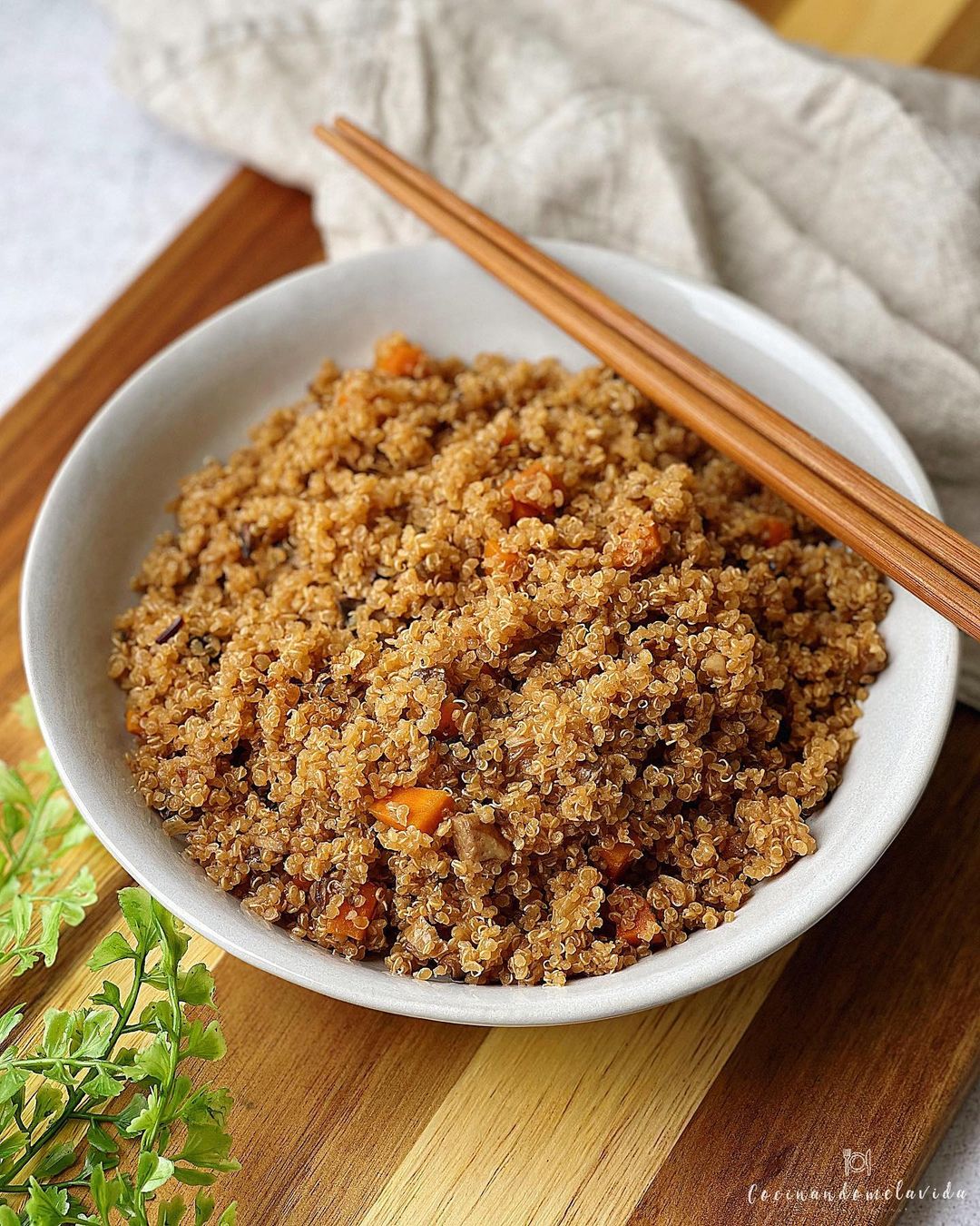 QUINOA CON CHAMPIÑONES