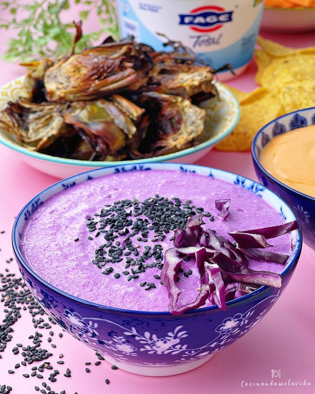 TRÍO DE DIPS DE YOGUR