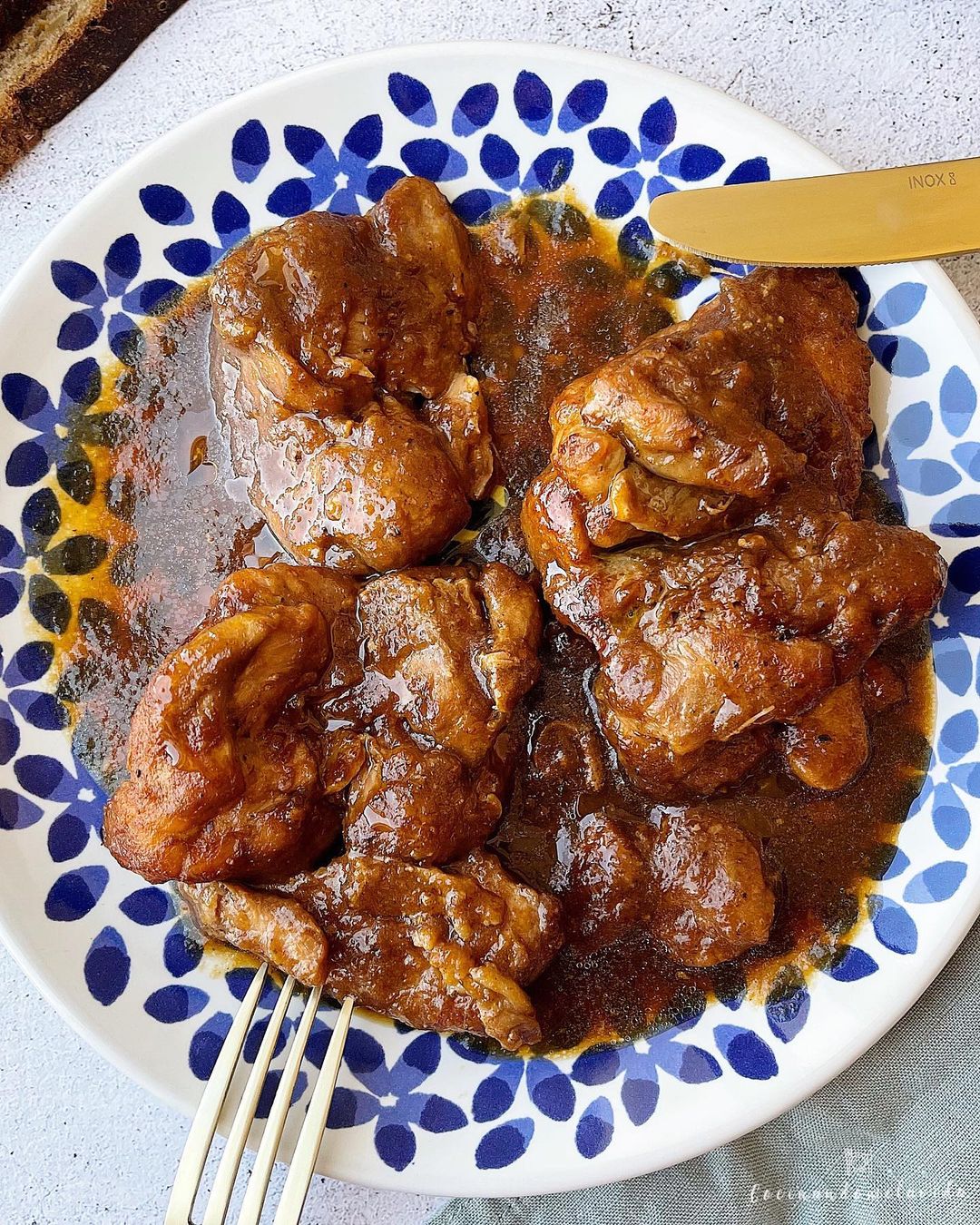 CONTRAMUSLOS DE POLLO CON SOJA Y MIEL