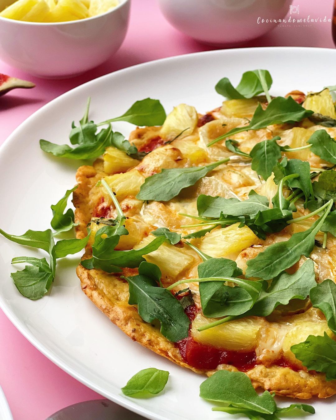 PIZZA CON BASE DE POLLO