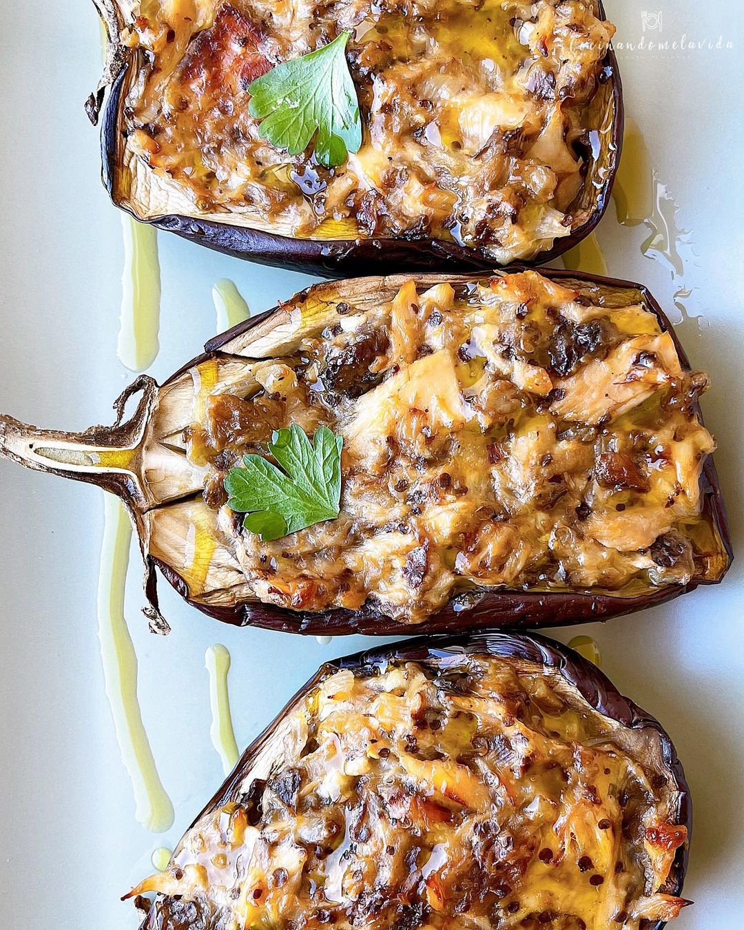 BERENJENAS RELLENAS DE CREMOSO DE BONITO