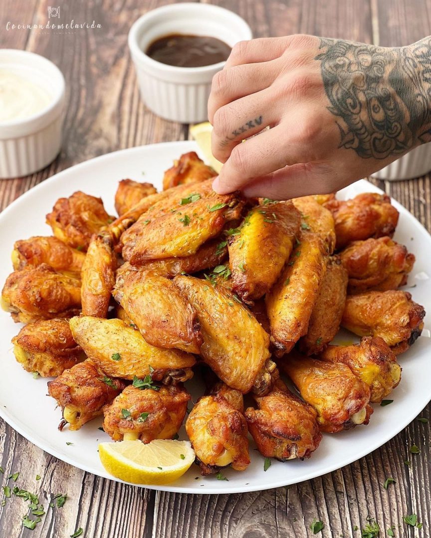 ALITAS DE POLLO ADOBADAS AL HORNO