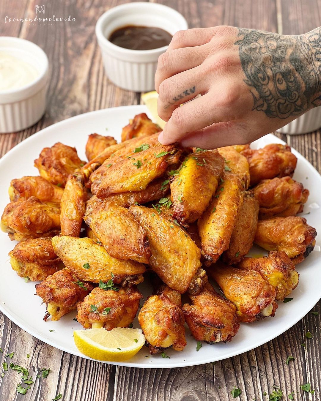ALITAS DE POLLO ADOBADAS AL HORNO