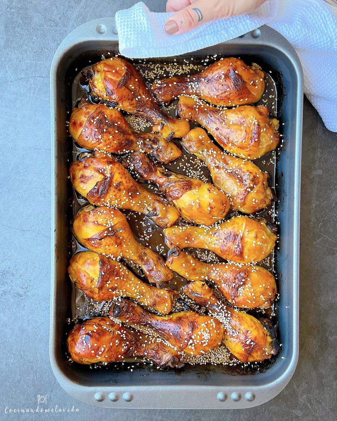 JAMONCITOS DE POLLO CON SOJA Y MIEL