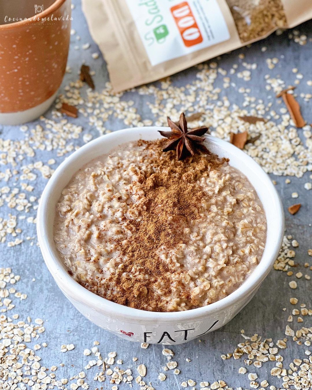 GACHAS DE AVENA CON CANELA