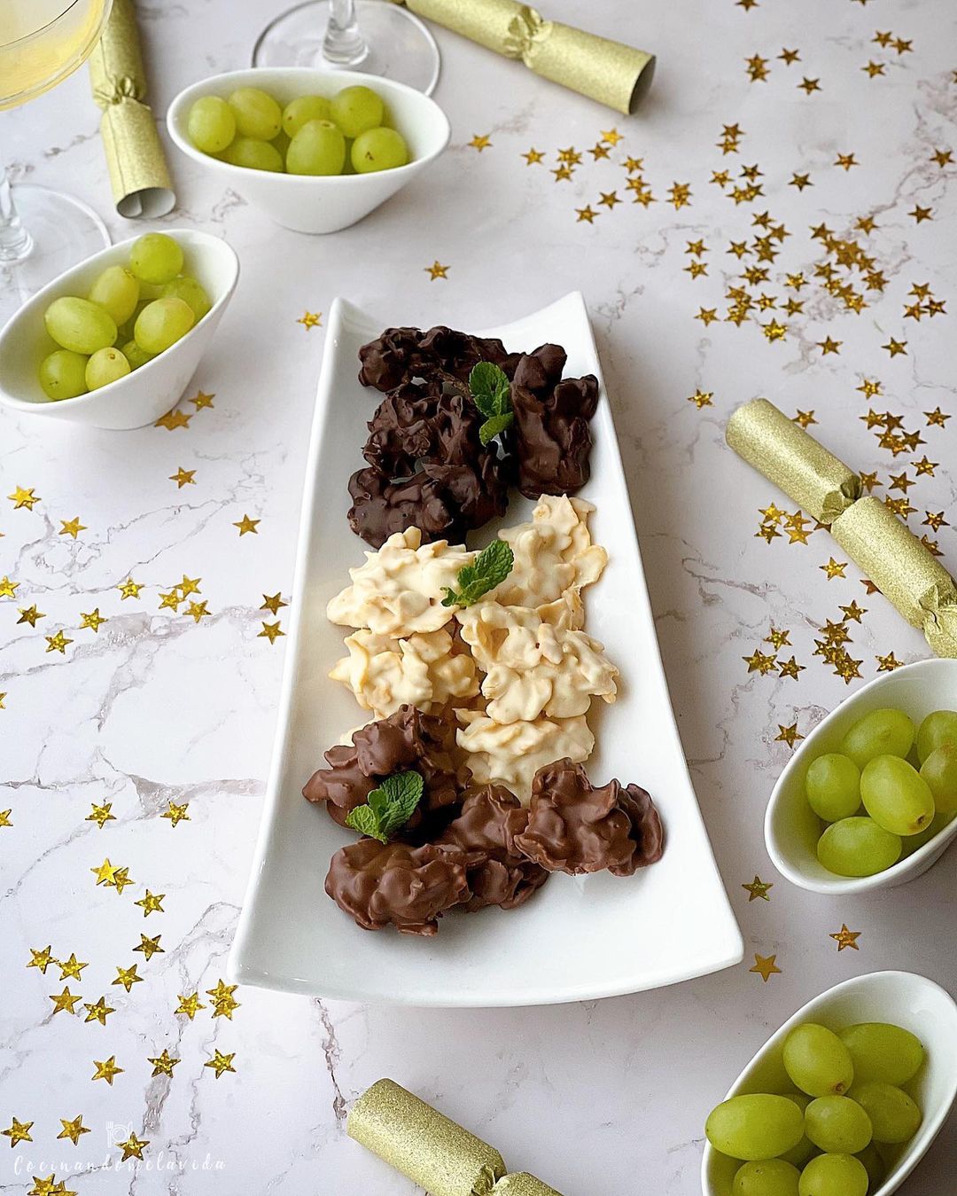 ROCAS DE CHOCOLATE CRUJIENTES