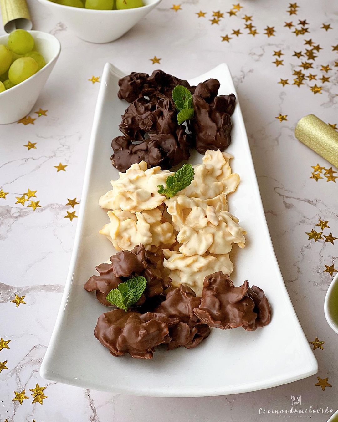 ROCAS DE CHOCOLATE CRUJIENTES