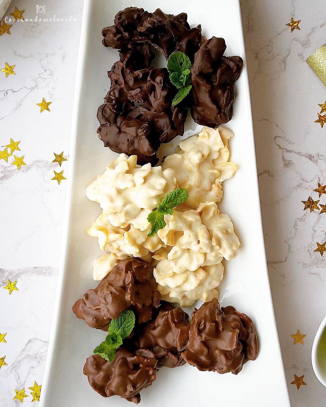 ROCAS DE CHOCOLATE CRUJIENTES