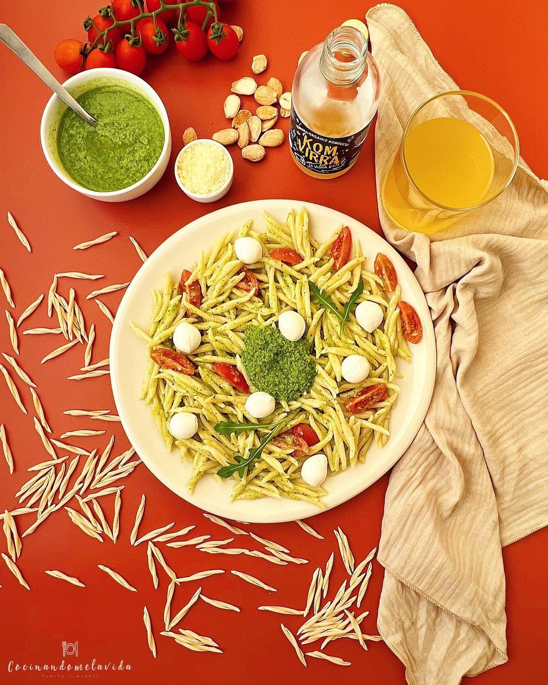 PASTA AL PESTO DE RÚCULA