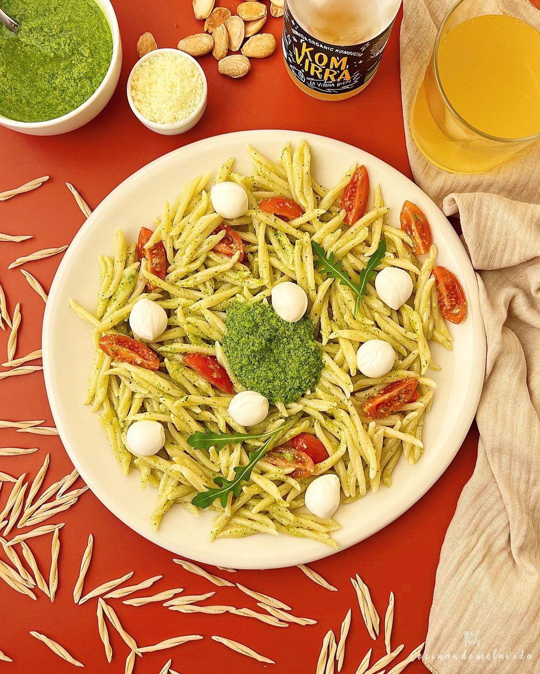 PASTA AL PESTO DE RÚCULA