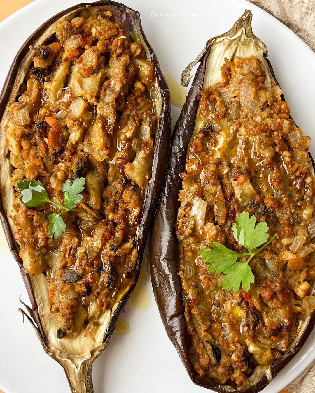 BERENJENAS RELLENAS DE MEJILLONES EN ESCABECHE