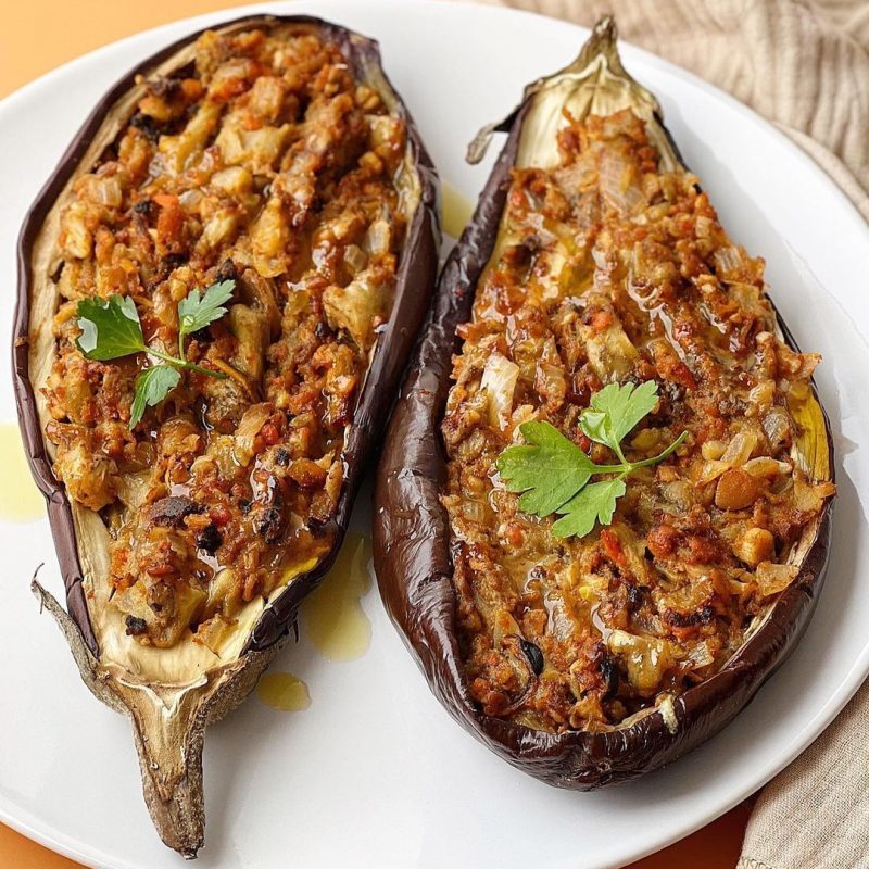 BERENJENAS RELLENAS DE MEJILLONES EN ESCABECHE