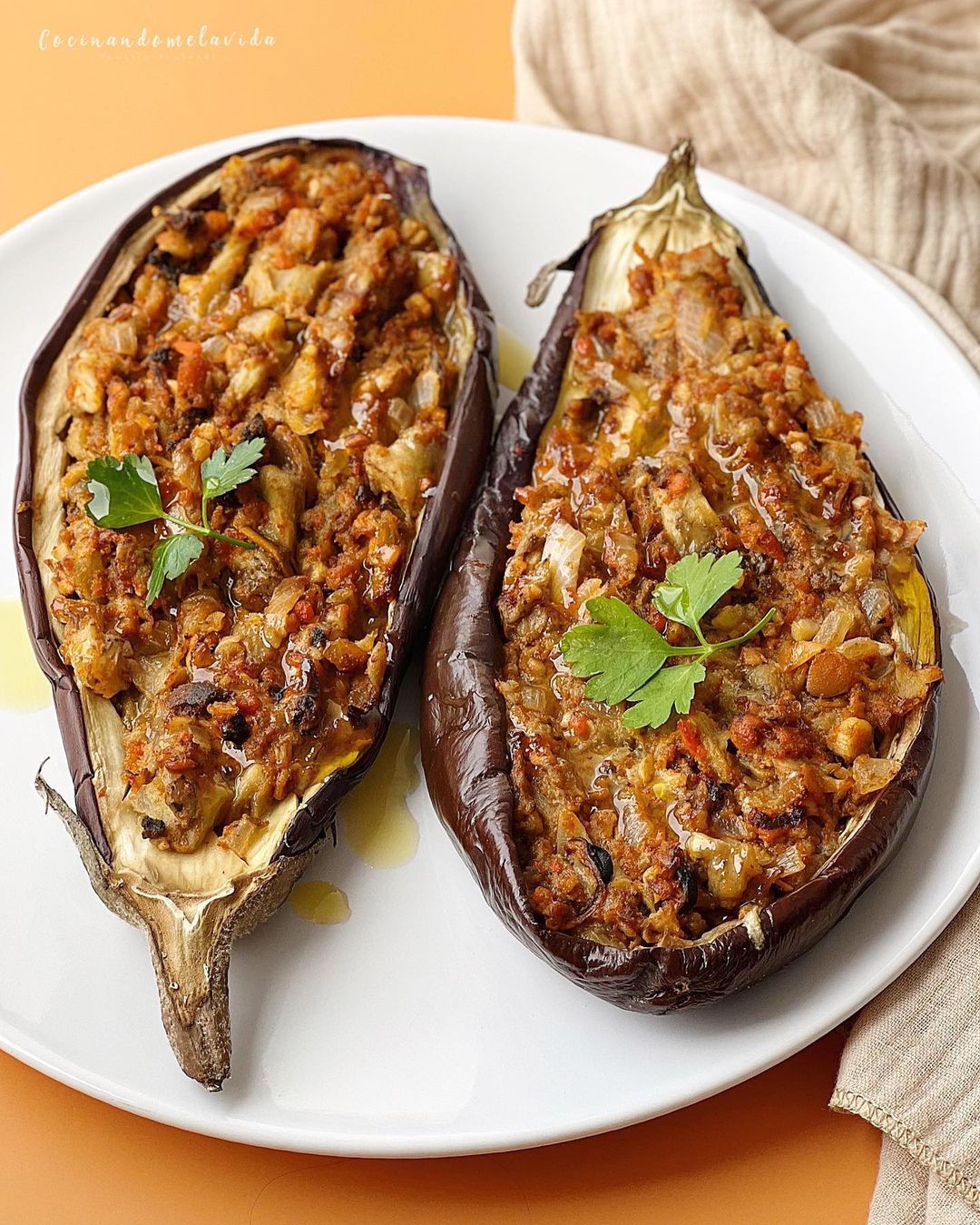 5 CENAS LIGERAS Y RÁPIDAS PARA LA VUELTA A LA RUTINA BERENJENAS RELLENAS DE MEJILLONES EN ESCABECHE