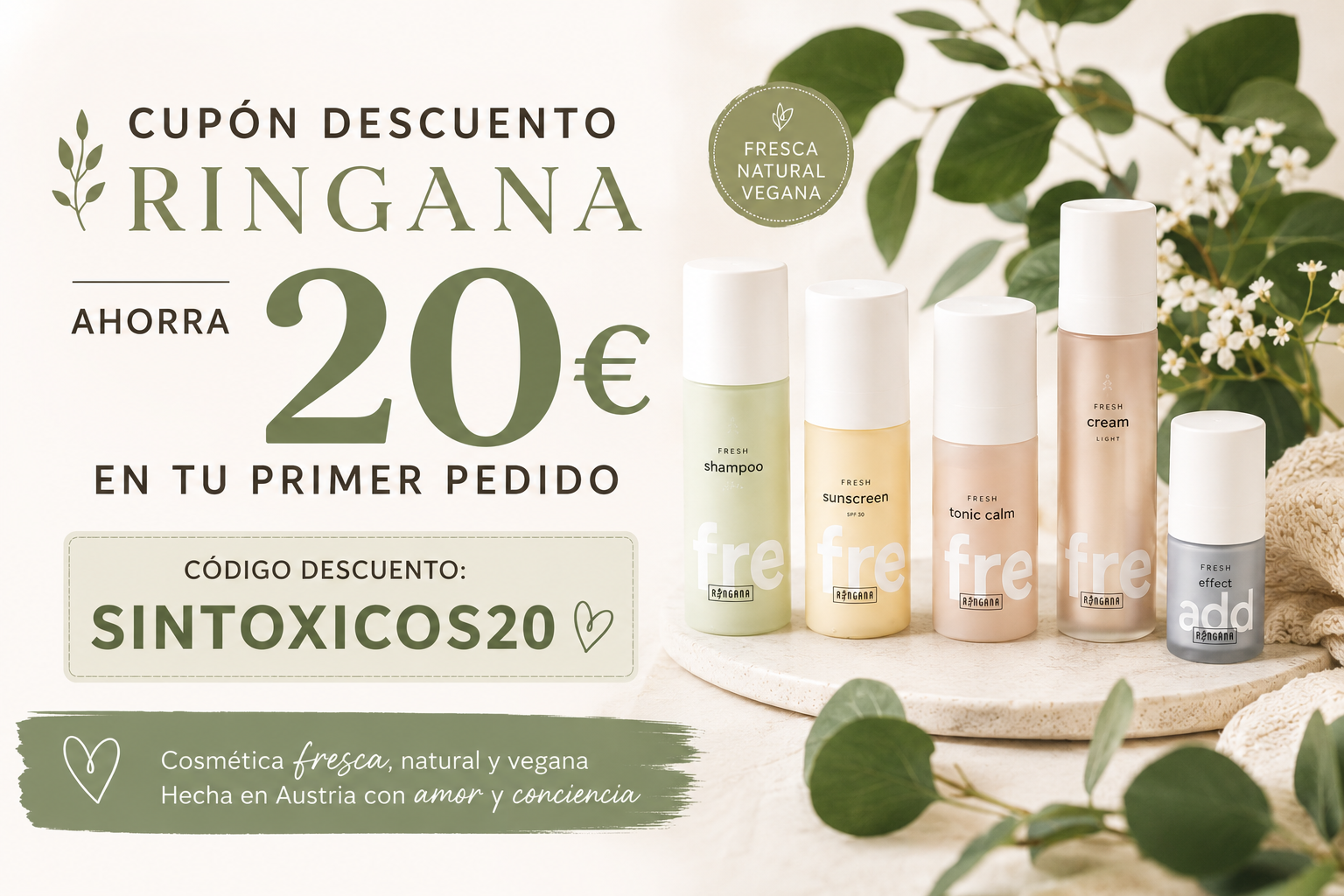 Cupón Descuento Ringana: Ahorra 20€