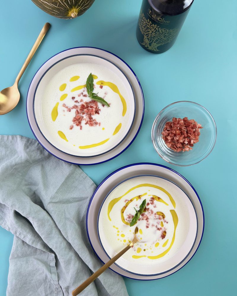 CREMA LIGERA DE MELÓN CON JAMÓN