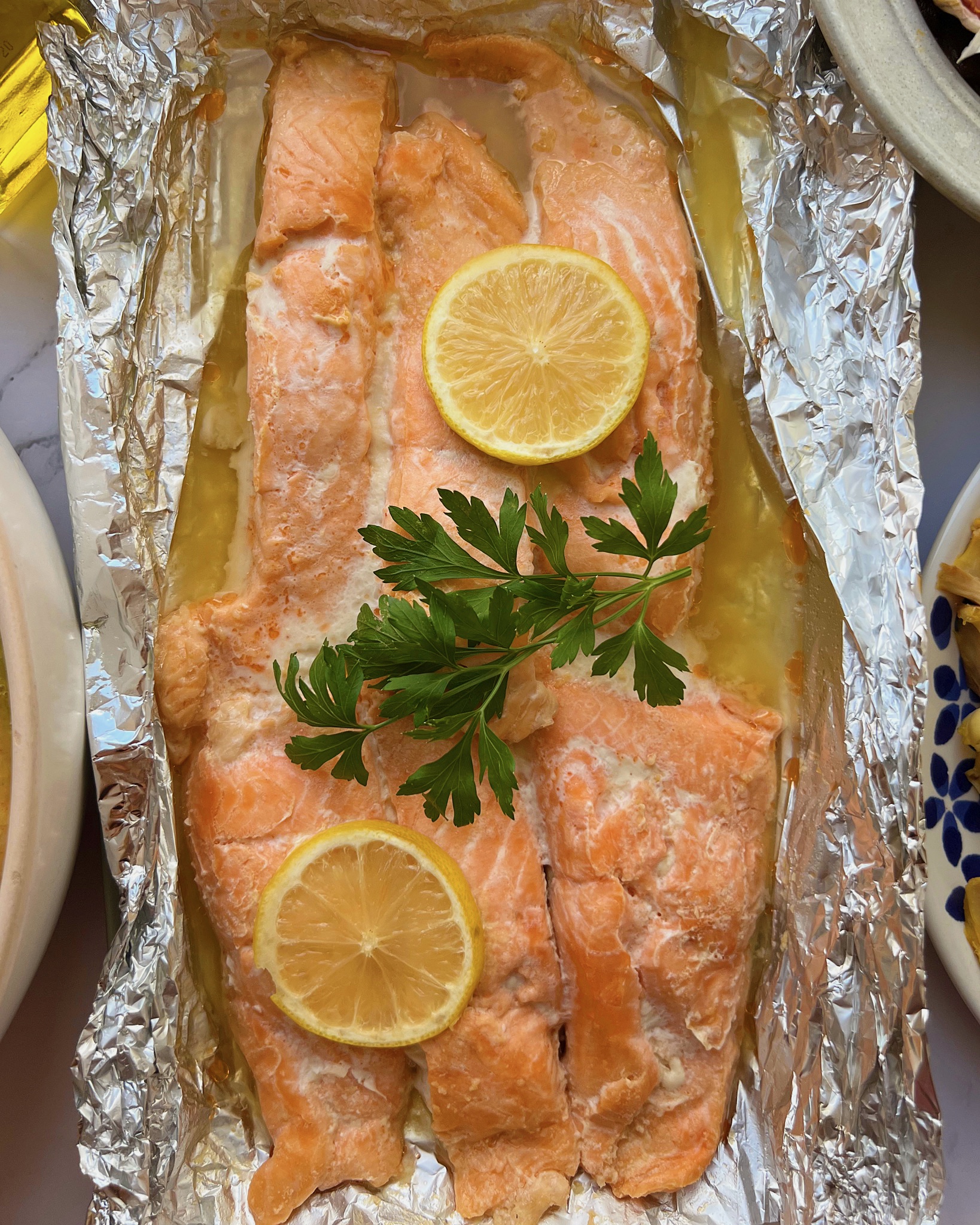 SALMÓN EN PAPILLOTE CON MIEL Y LIMÓN SALMÓN EN PAPILLOTE CON MIEL Y LIMÓN