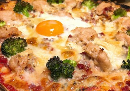 FAJIPIZZA DE POLLO Y BRÓCOLI