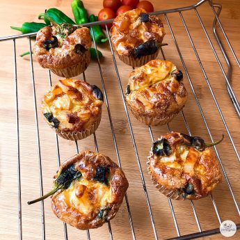 Muffins de tortilla de patata saludable