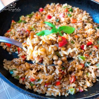 Lentejas con arroz al curry