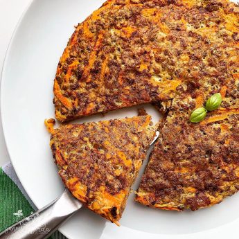 Tortilla de lentejas con zanahoria y curry