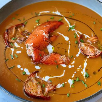 CREMA DE BOGAVANTE Y GAMBA ROJA