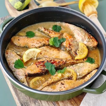 SALMÓN CREMOSO AL LIMÓN