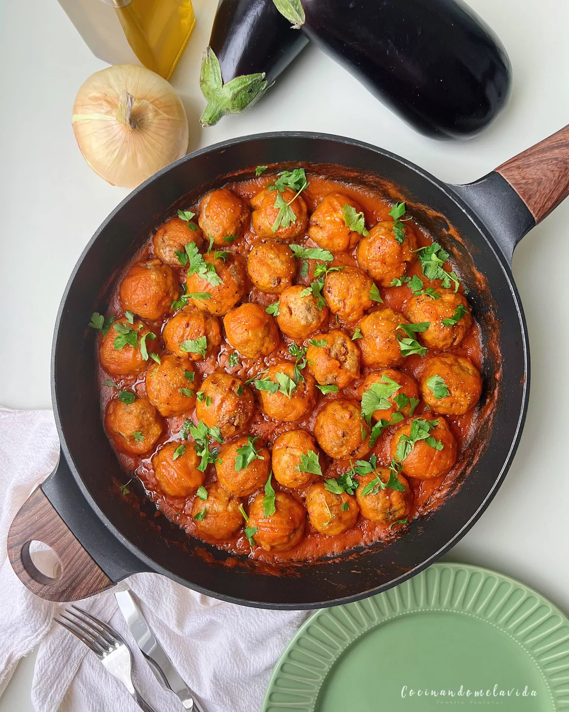 ALBÓNDIGAS DE BERENJENA Y QUESO