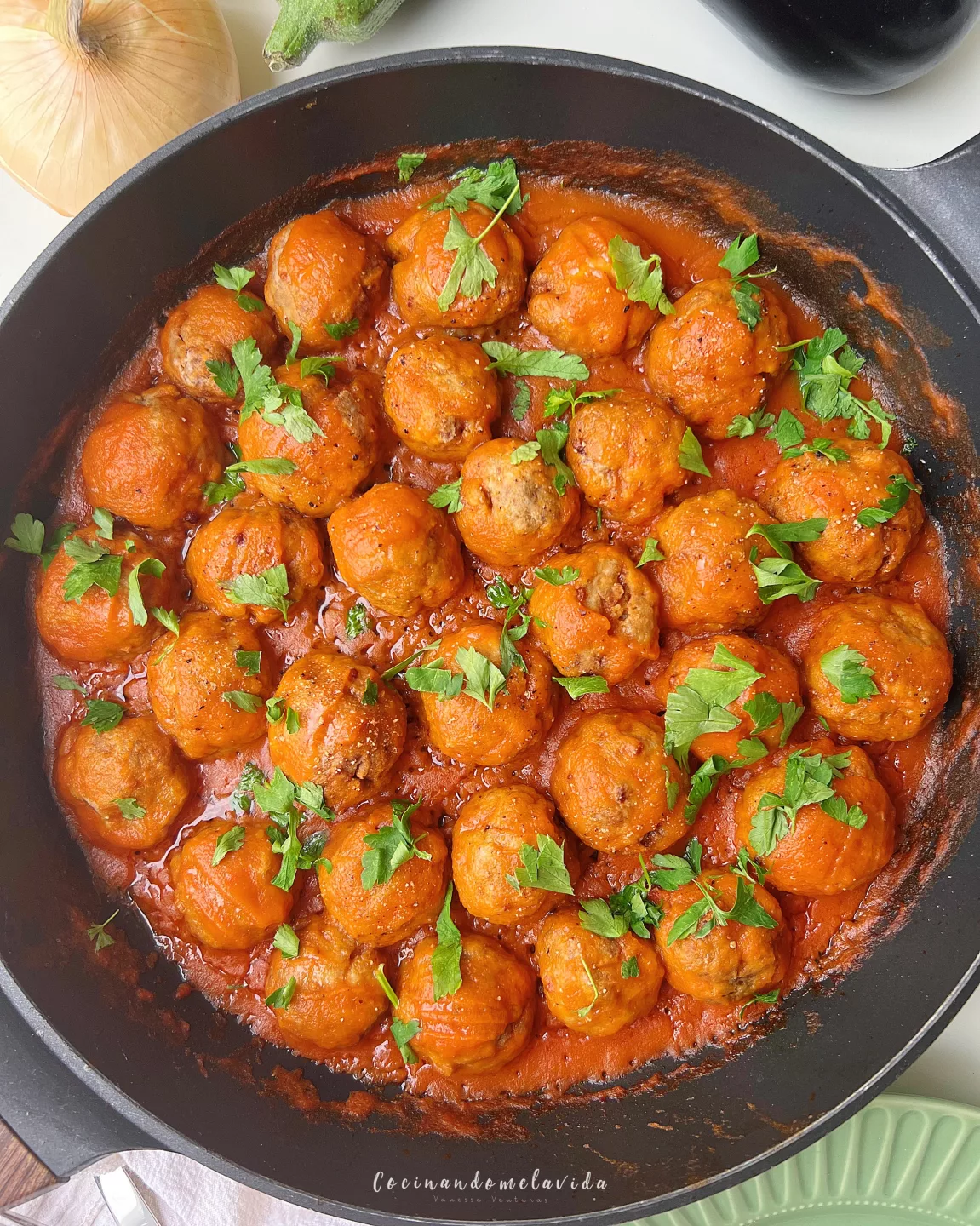 ALBÓNDIGAS DE BERENJENA Y QUESO