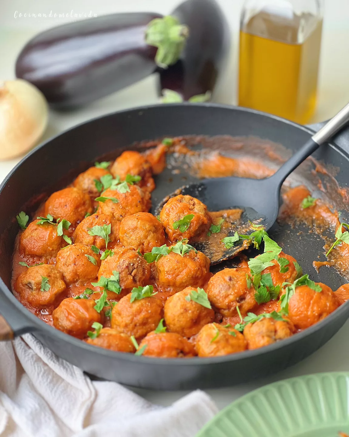 ALBÓNDIGAS DE BERENJENA Y QUESO