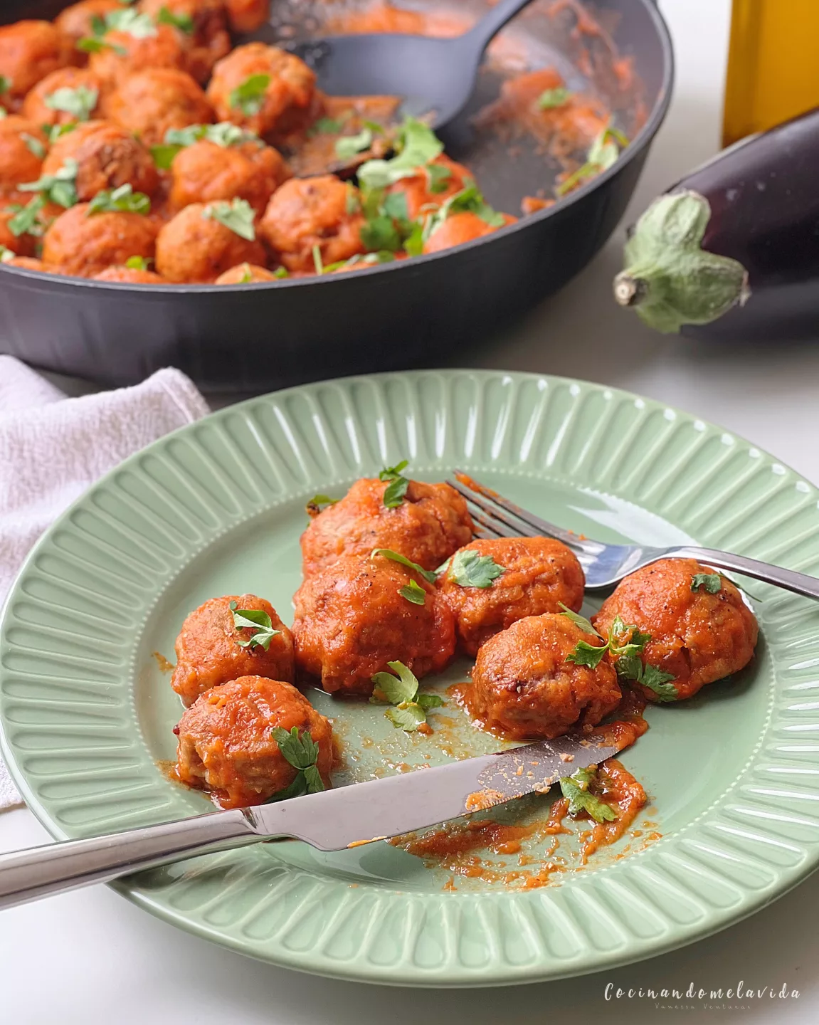 ALBÓNDIGAS DE BERENJENA Y QUESO