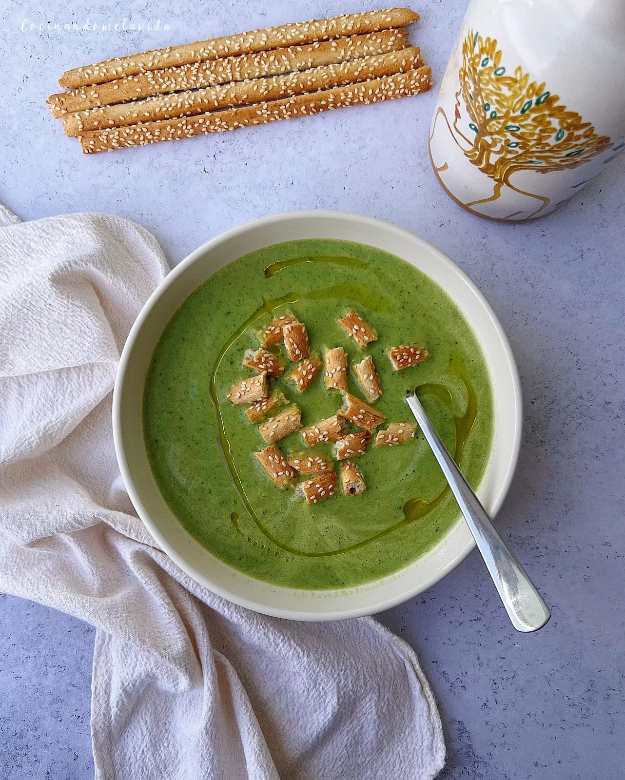 SOPA DE CALABACÍN Y ESPINACAS