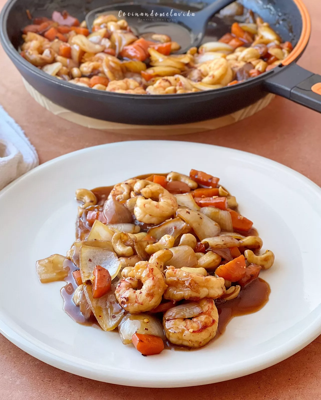 GAMBAS CON ANACARDOS