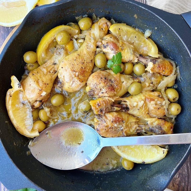 POLLO AL LIMÓN CON ACEITUNAS
