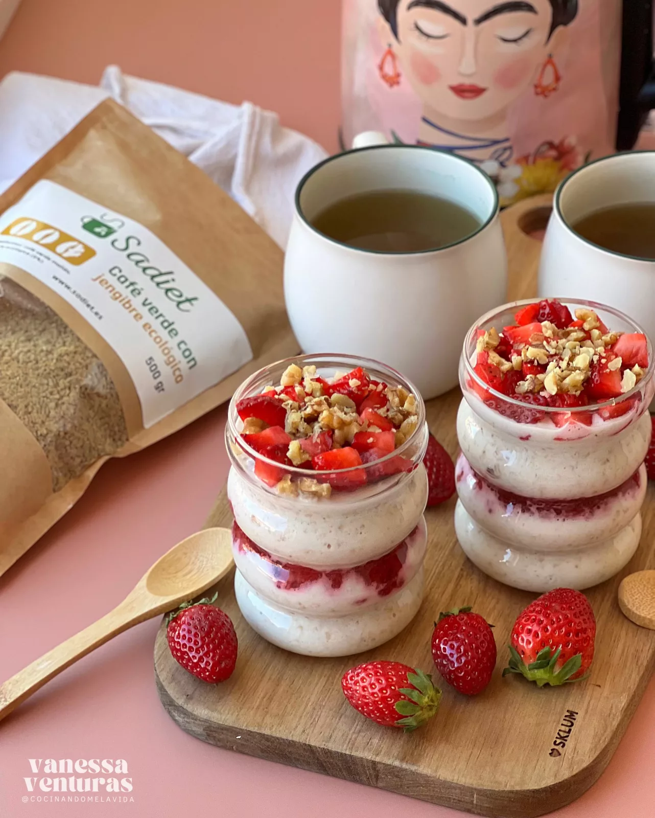 GACHAS DE AVENA CON FRESAS