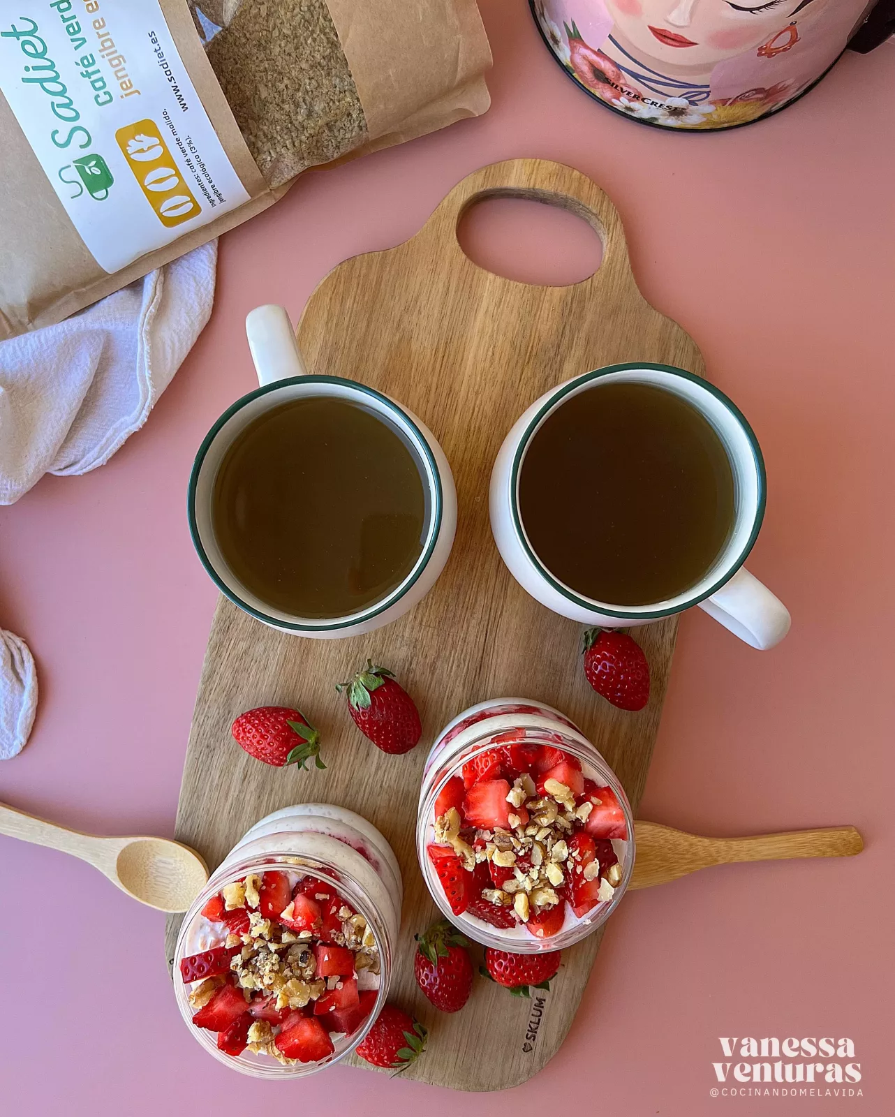 GACHAS DE AVENA CON FRESAS