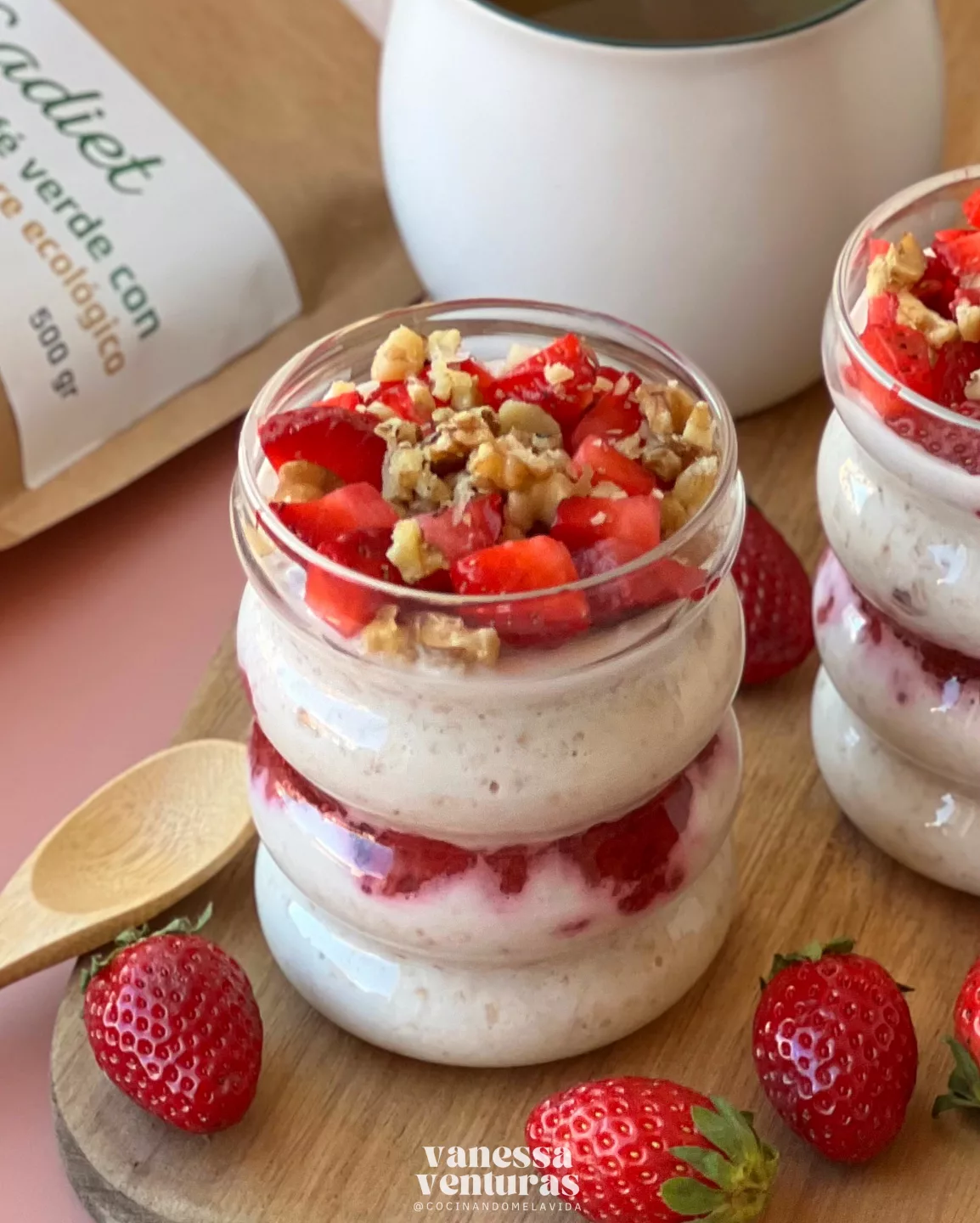 GACHAS DE AVENA CON FRESAS