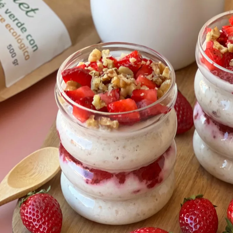 GACHAS DE AVENA CON FRESAS
