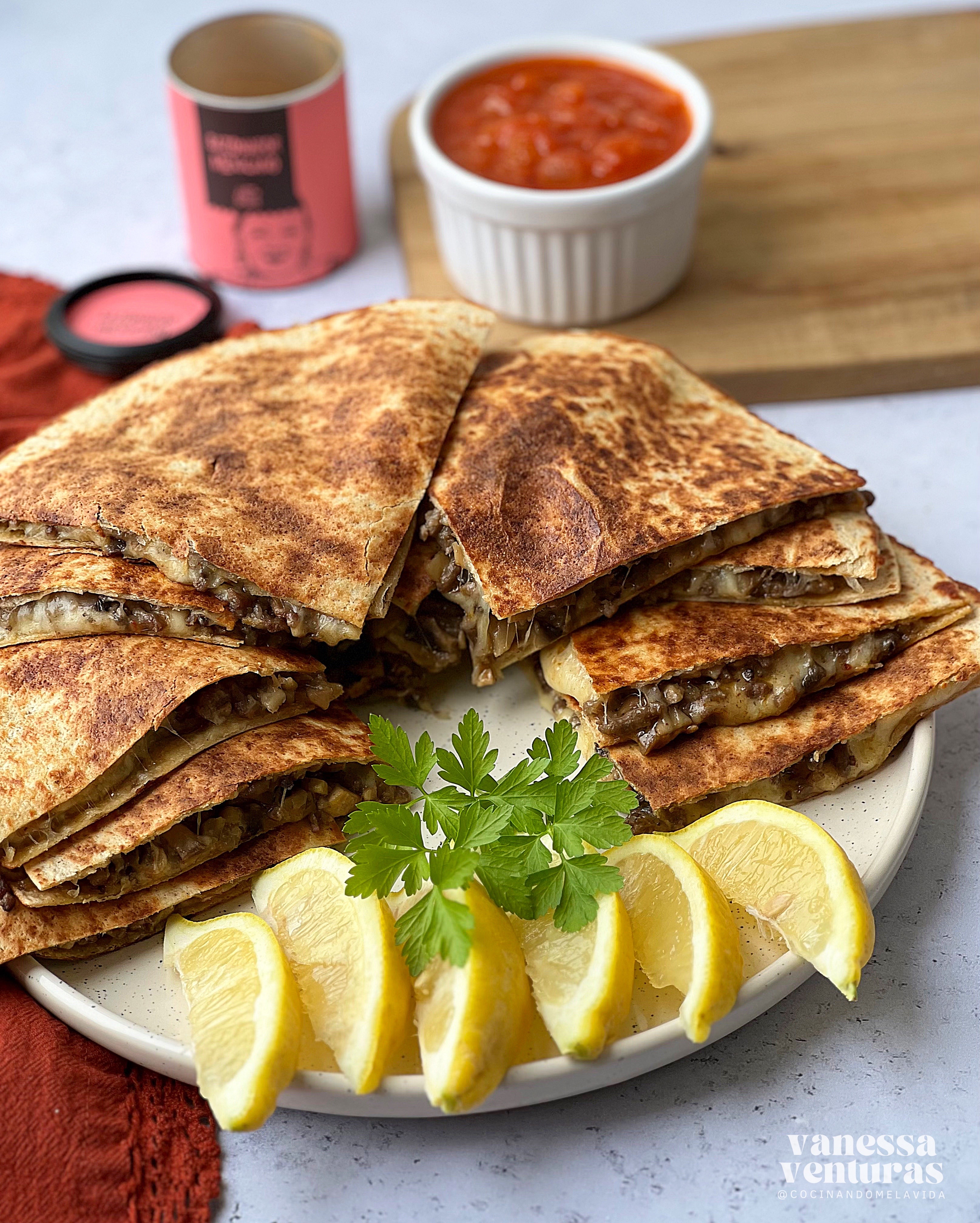 SINCRONIZADAS DE TERNERA Y CHAMPIÑONES