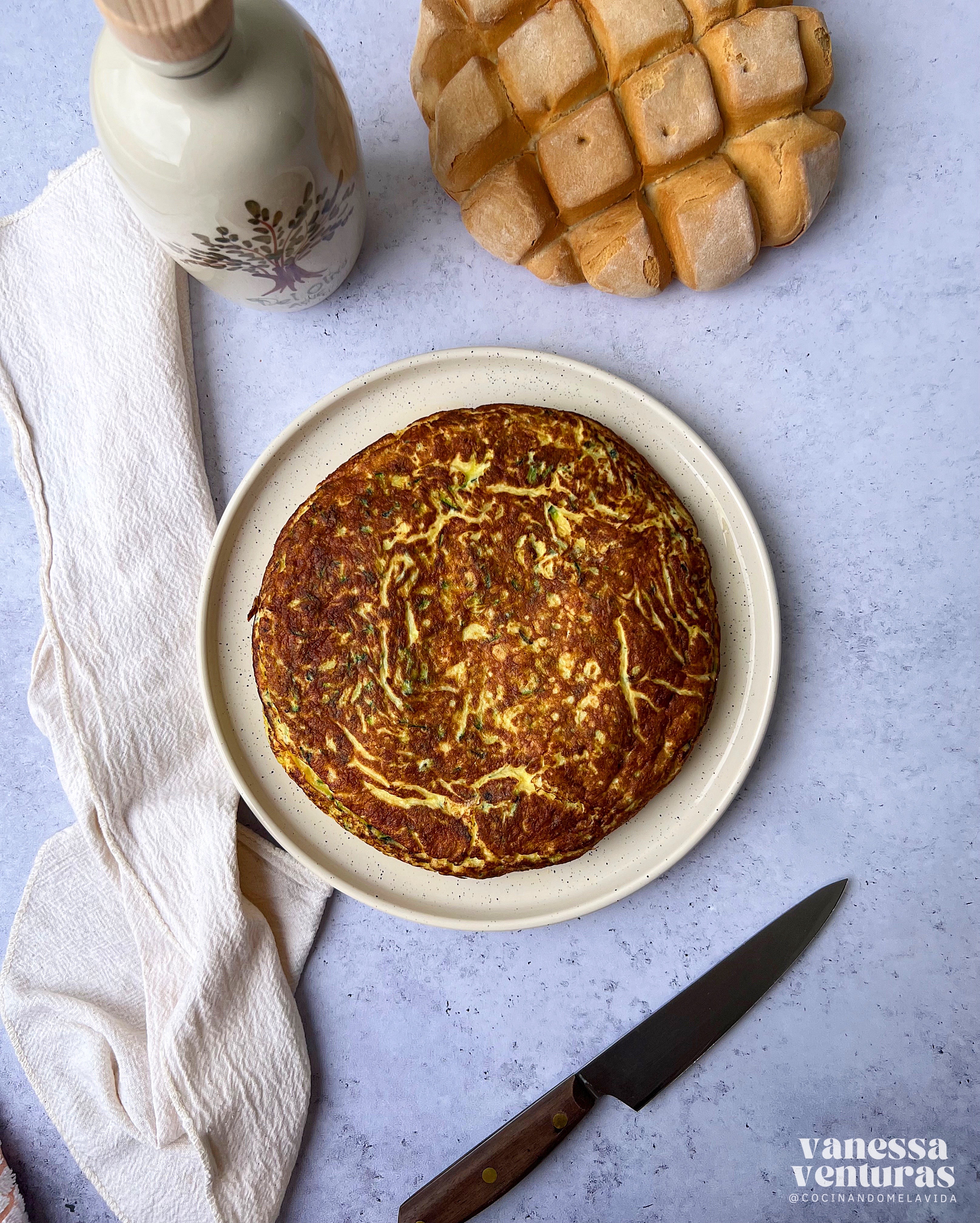 TORTILLA DE CALABACÍN CON QUESO