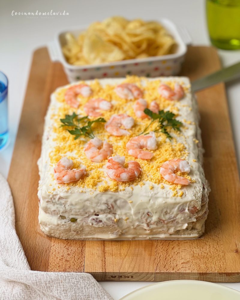 PASTEL FRÍO DE ATÚN Y LANGOSTINOS PASTEL FRÍO DE ATÚN Y LANGOSTINOS