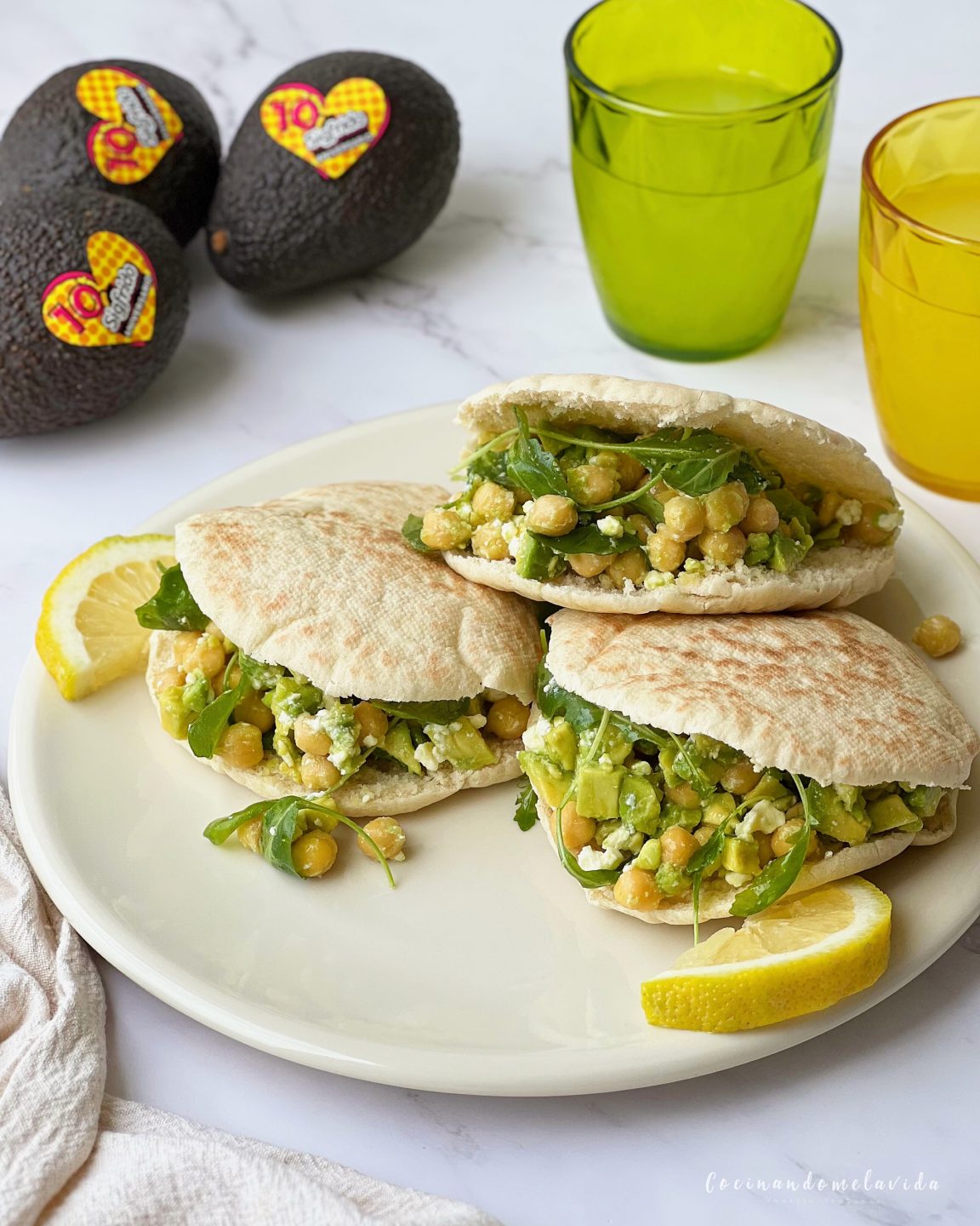 PAN PITA CON GARBANZOS