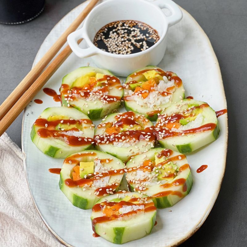 SUSHI DE PEPINO SIN ALGA
