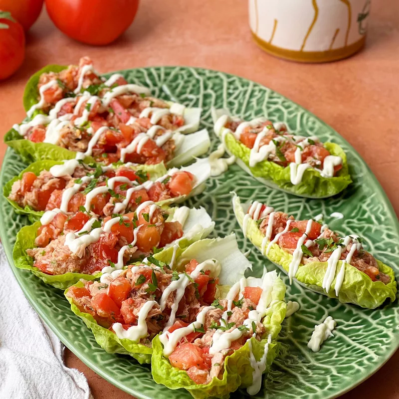 BARQUITAS DE LECHUGA RELLENAS