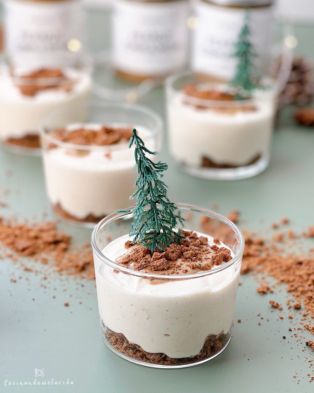 VASITOS DE YOGUR SABOR NAVIDAD
