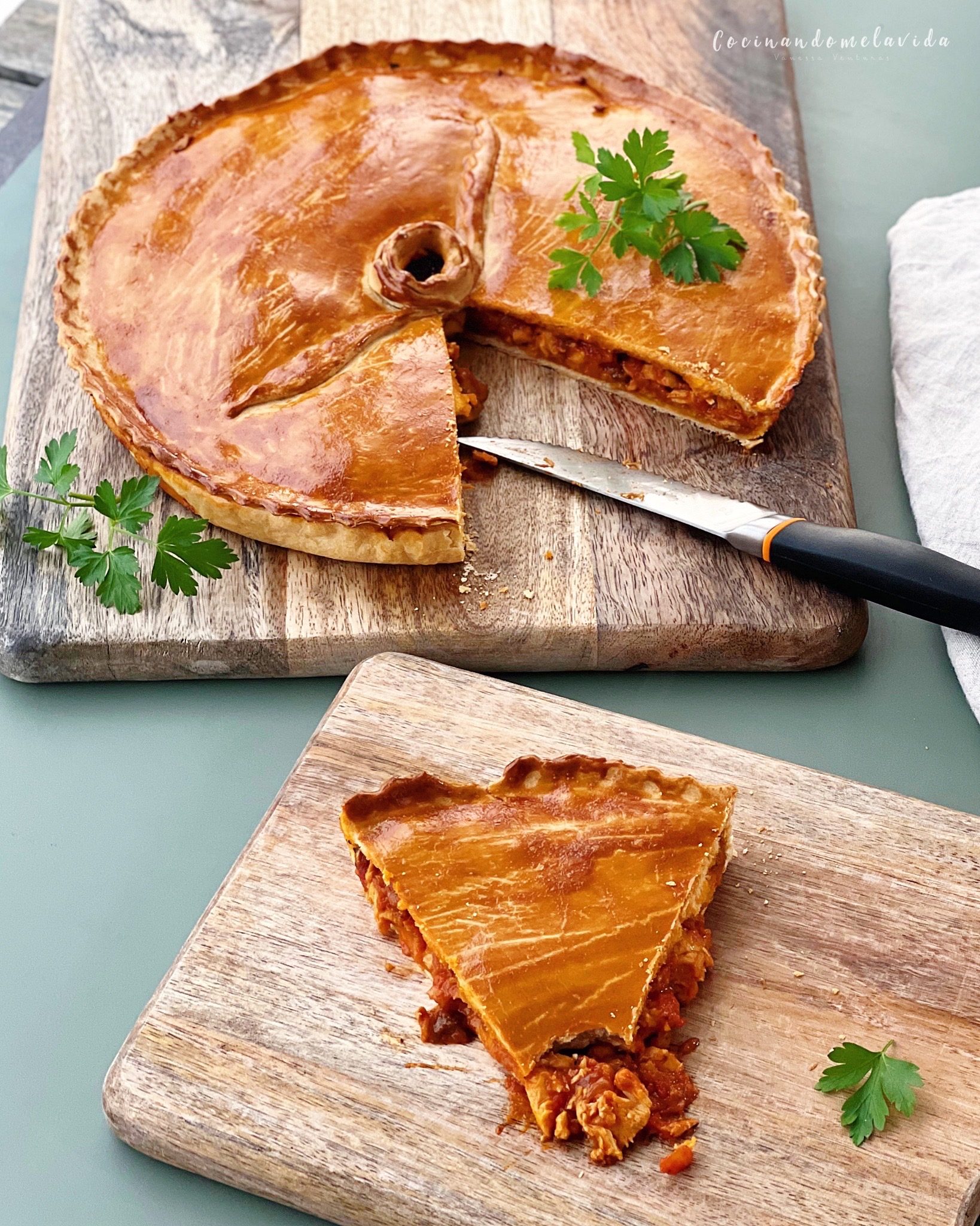 EMPANADA DE POLLO CON MASA CASERA EMPANADA DE POLLO CON MASA CASERA