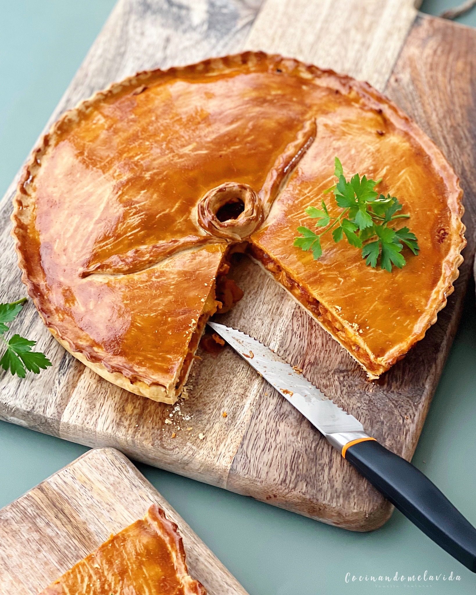 EMPANADA DE POLLO CON MASA CASERA EMPANADA DE POLLO CON MASA CASERA