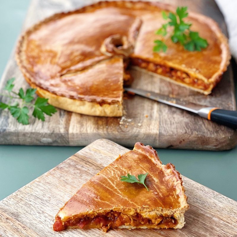 EMPANADA DE POLLO CON MASA CASERA