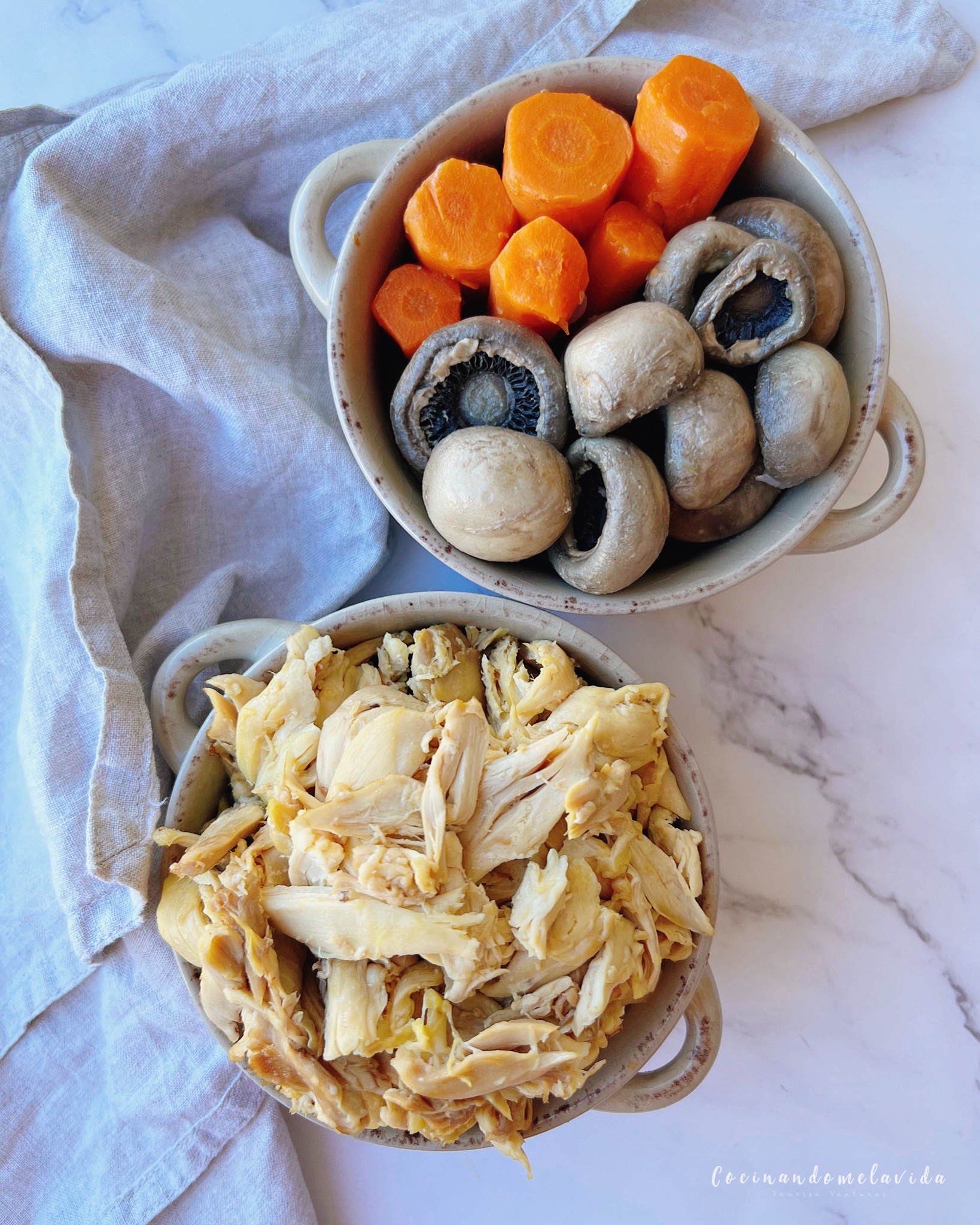 BATCH COOKING + RECETAS 2 DE OCTUBRE 2022 verduras y pollo del caldo