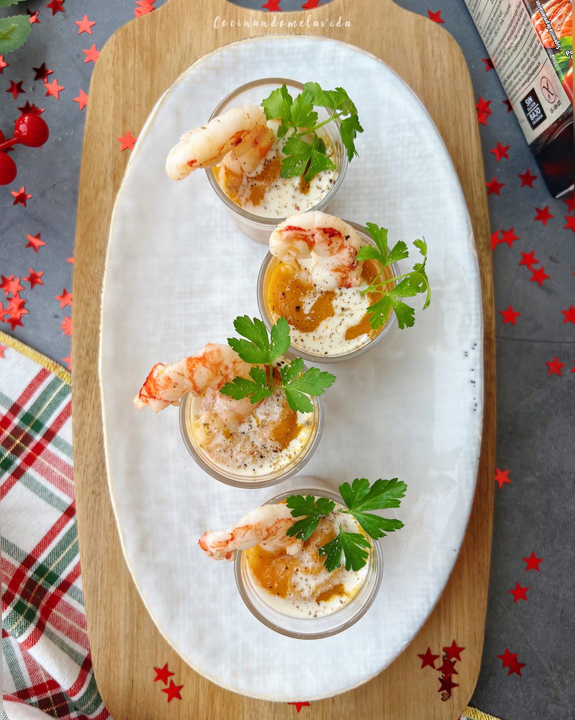 CHUPITOS DE CREMA DE MARISCOS 
