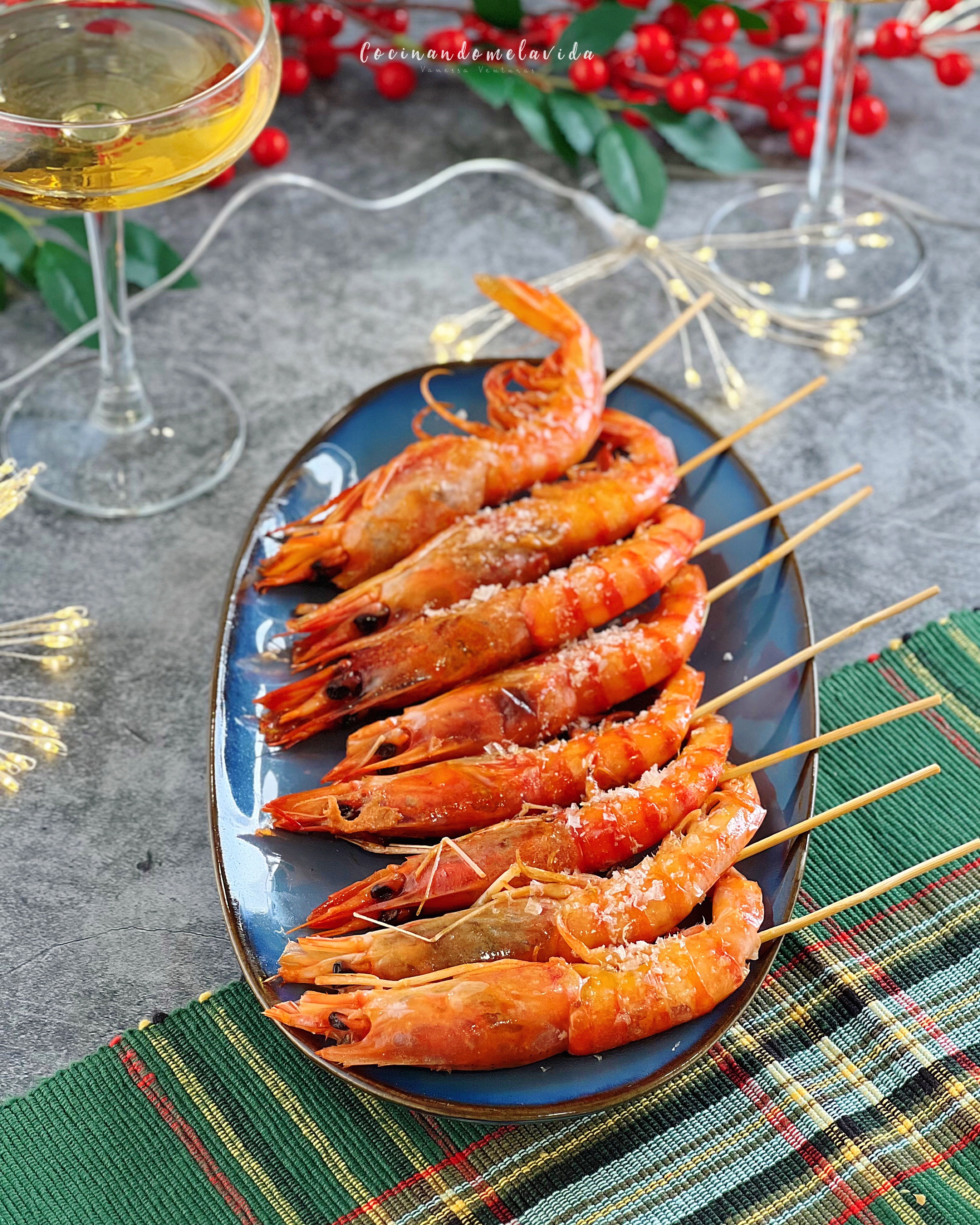 PINCHOS DE GAMBA ROJA 